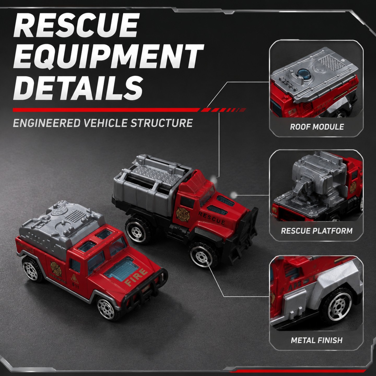 1:64 Alloy+Plastic Fire Fighti - огляд і ціна Fire Escape Ladder